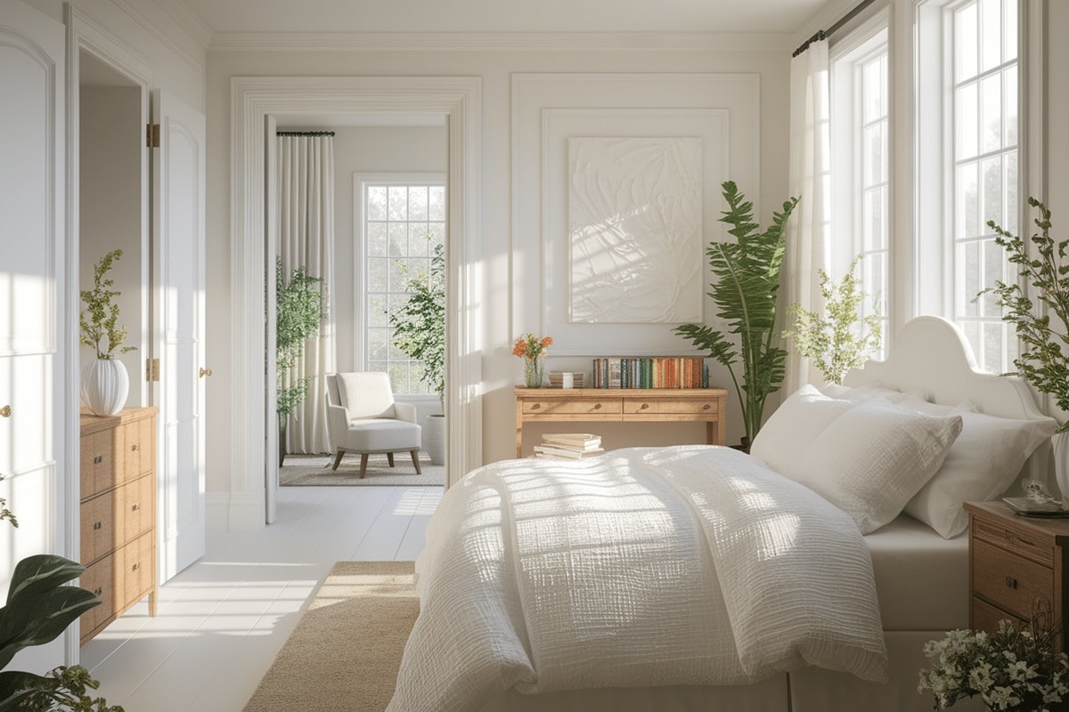 Idées de décoration pour une chambre blanche